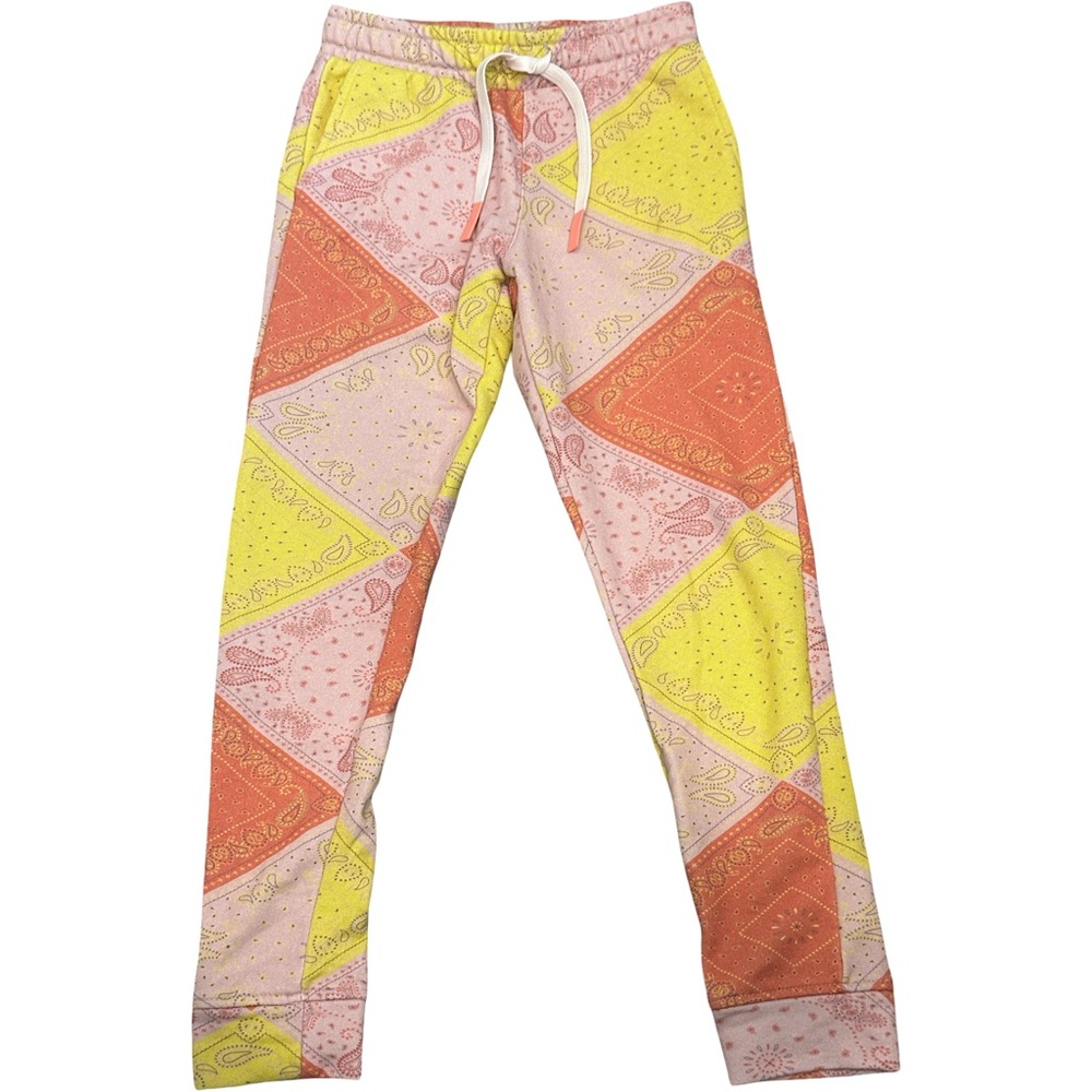 EUC Rockets of Awesome Girls Size 8 Vibrant Bandana Print Joggers